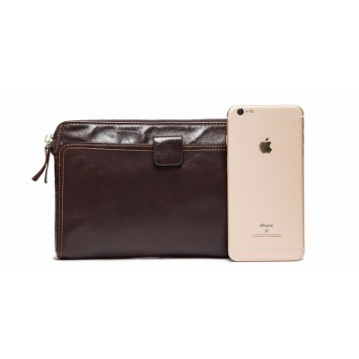 Portfel męski WESTAL saszetka bilon skóra naturalna